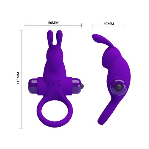 Anillo Vibrador Rabbit Silicona 10 Funciones